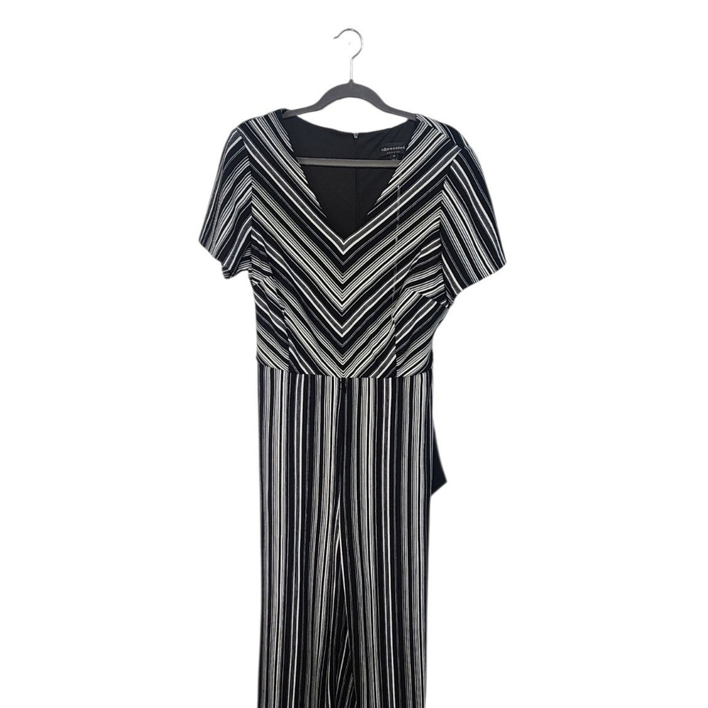 Connected Apparel Jumpsuit Women‎ 14 Black White Excellent